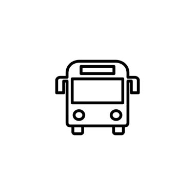 Otobüs simgesi vektör çizimi. Otobüs tabelası ve sembol. taşıma sembolü