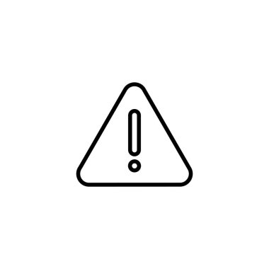 Ünlem tehlikesi işareti illüstrasyonu. Dikkat işareti ve sembol. Tehlike uyarısı işareti