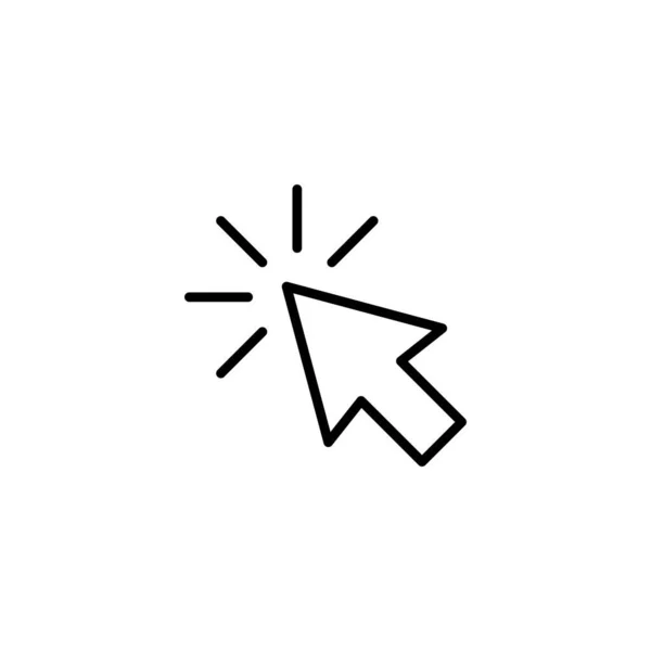 Haga Clic Icono Vector Ilustración Signo Flecha Puntero Símbolo Icono — Archivo Imágenes Vectoriales