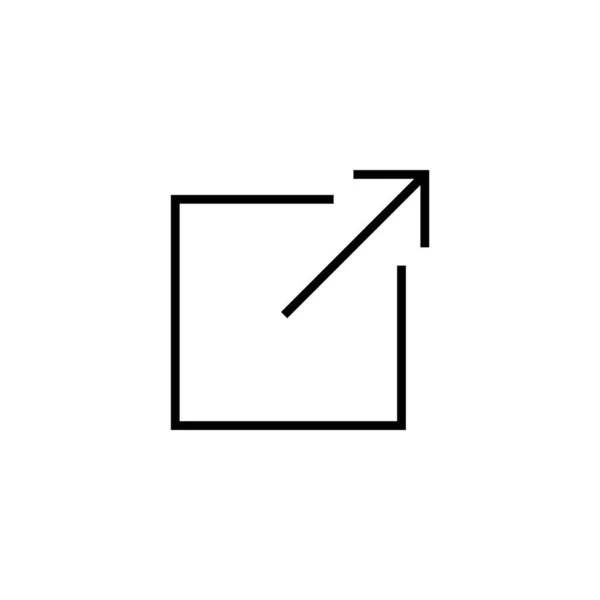 Зовнішня Піктограма Посилання Векторна Ілюстрація Знак Посилання Символ Символ Гіперпосилання — стоковий вектор