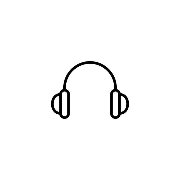 Obrázek Vektoru Ikon Sluchátek Značka Symbol Sluchátka — Stockový vektor