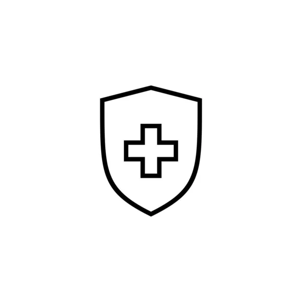 健康保险图标矢量说明 保险文件标志和符号 — 图库矢量图片