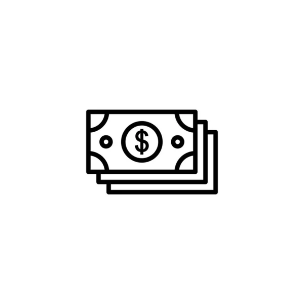 Ilustração Vetor Ícone Dinheiro Sinal Dinheiro Símbolo — Vetor de Stock