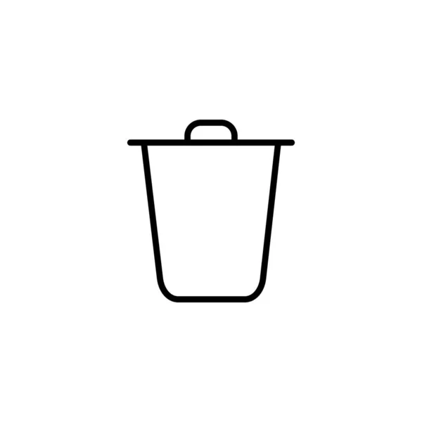 Çöp Ikonu Vektör Illüstrasyonu Çöp Kutusu Simgesi Şareti Sembolü Sil — Stok Vektör
