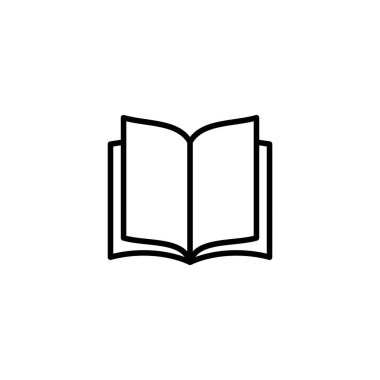 Kitap ikonu vektör çizimi. Açık kitap işareti ve sembol. Kitap simgesi