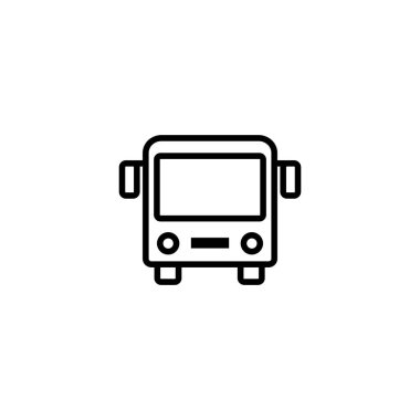 Otobüs simgesi vektör çizimi. Otobüs tabelası ve sembol. taşıma sembolü