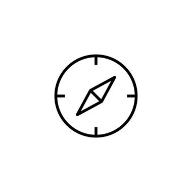 Pusula simgesi vektör illüstrasyonu. ok pusula simgesi işareti ve sembolü