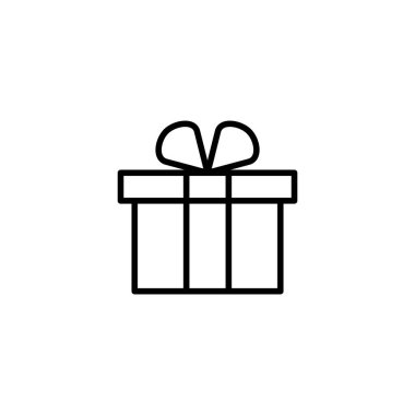 Hediye ikonu vektör çizimi. Hediye işareti ve sembol. doğum günü hediyesi