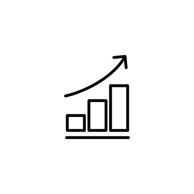 Grafik Simgesi vektör illüstrasyonu büyüyor. Çizelge ve sembol. diyagram simgesi