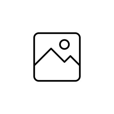 Resim simgesi vektör illüstrasyonu. Fotoğraf galerisi işareti ve sembol. resim simgesi