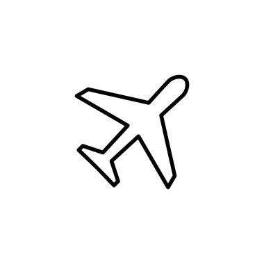 Düzlem ikonu vektör illüstrasyonu. Uçak işareti ve sembol. Uçuş taşıma sembolü. Seyahat işareti. uçak.