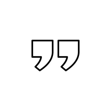 Simge vektör illüstrasyonundan alıntı. Tırnak işareti ve sembol