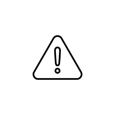 Ünlem tehlikesi işareti illüstrasyonu. Dikkat işareti ve sembol. Tehlike uyarısı işareti