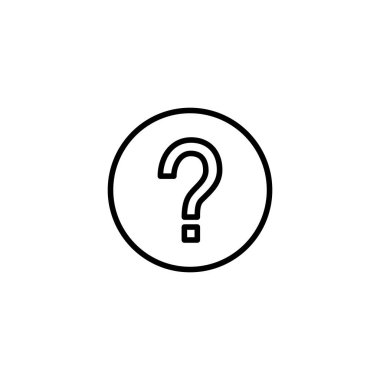 Soru ikonu vektör illüstrasyonu. soru işareti ve sembol