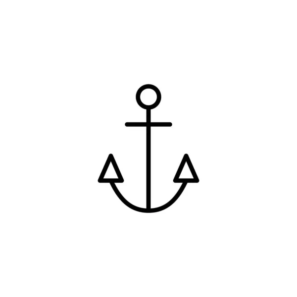 Illustration Des Anker Icon Vektors Ankerzeichen Und Symbol Ikone Der — Stockvektor
