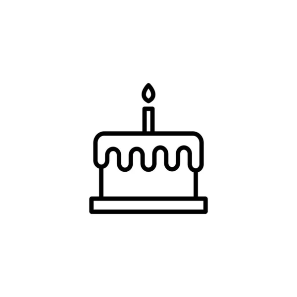 Tortensymbol Vektor Illustration Tortenzeichen Und Symbol Geburtstagstorte Ikone — Stockvektor