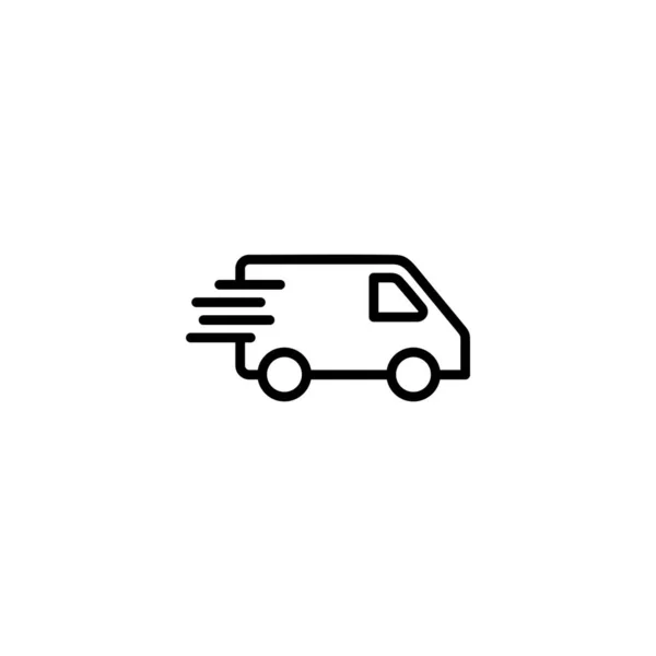 Lieferwagen Icon Vektor Illustration Lieferwagen Zeichen Und Symbol Schnelle Lieferung — Stockvektor