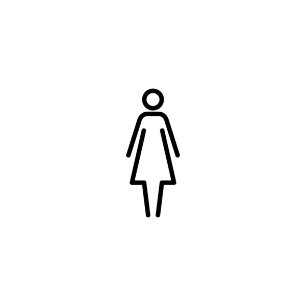 Icono Femenino Ilustración Vectorial Mujer Signo Símbolo — Vector de stock