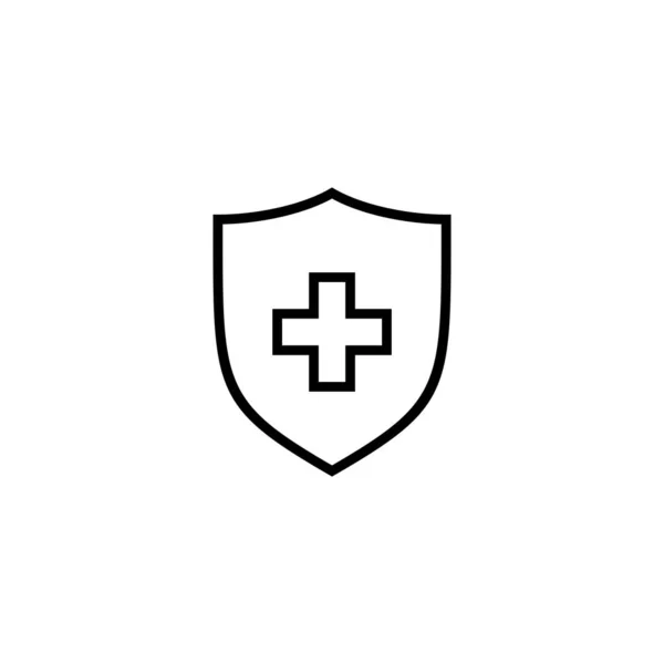 Icon Vektor Illustration Der Krankenversicherung Versicherungskennzeichen Und Symbol — Stockvektor