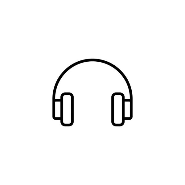 耳机图标矢量插图 耳机标志和符号 — 图库矢量图片
