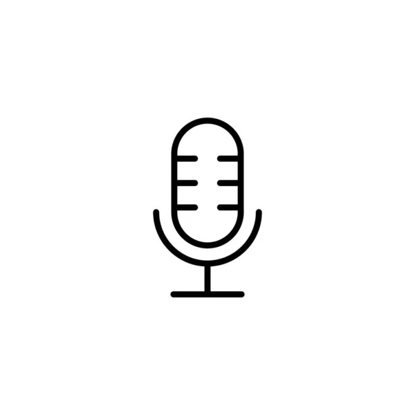 Microfoon Pictogram Vector Illustratie Karaoke Teken Symbool — Stockvector