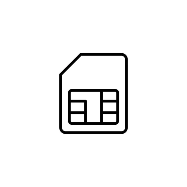Sim Card Значок Векторні Ілюстрації Подвійний Знак Сім Карти Символ — стоковий вектор