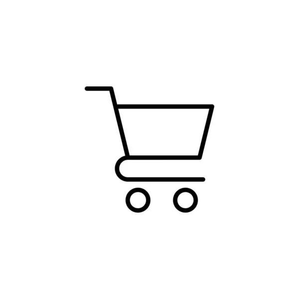 ショッピングアイコンベクトルイラスト ショッピングカートの記号と記号 トロリーアイコン — ストックベクタ