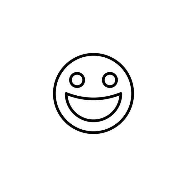 Sorrir Ícone Ilustração Vetorial Ícone Emoticon Sorriso Sinal Feedback Símbolo — Vetor de Stock