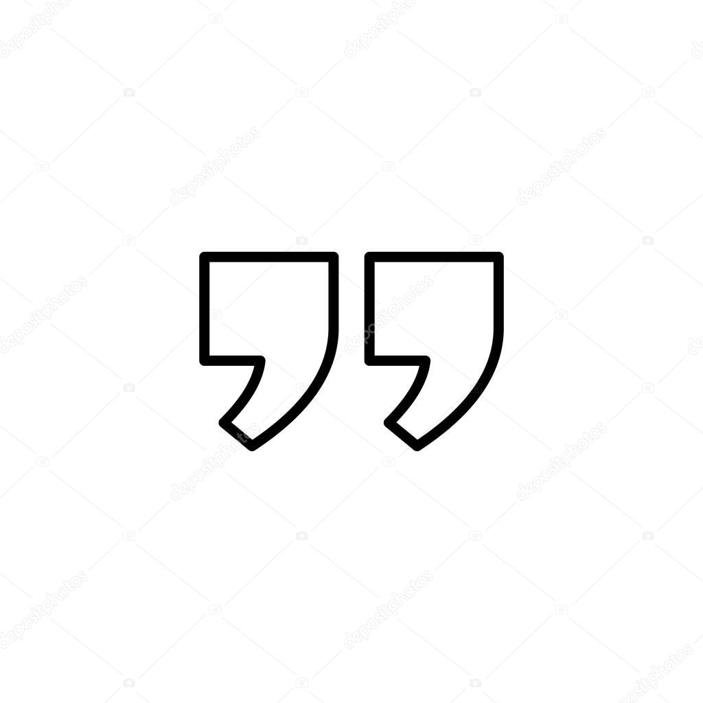 Quote icon vector illustration. Quotation mark sign and symbol