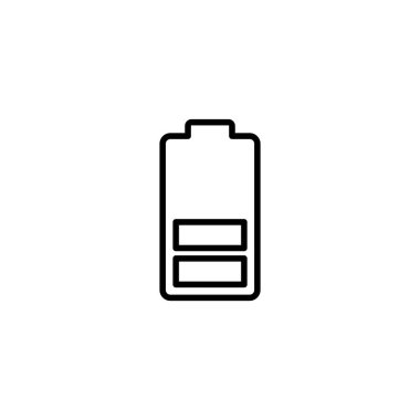 Batarya ikonu vektör çizimi. Pil şarj işareti ve sembol. pil şarj seviyesi