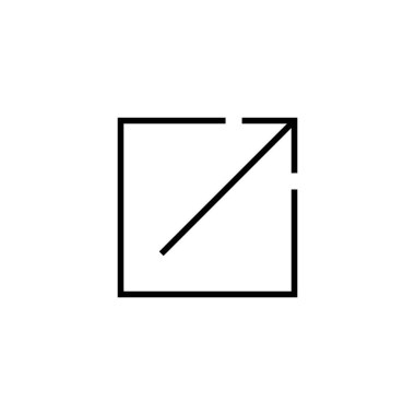 Dış bağlantı ikonu vektör illüstrasyonu. bağlantı işareti ve sembol. hiper bağlantı sembolü