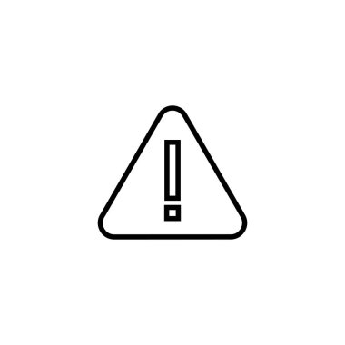 Ünlem tehlikesi işareti illüstrasyonu. Dikkat işareti ve sembol. Tehlike uyarısı işareti