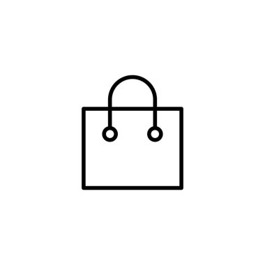 Alışveriş poşeti ikon vektör illüstrasyonu. Alışveriş işareti ve sembol