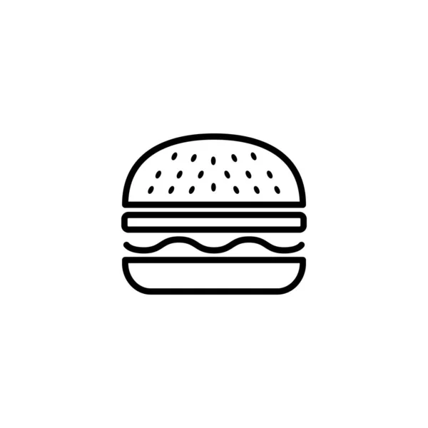 Burger Icon Vector Illustration Burger Sign Symbol Hamburger — Stock Vector
