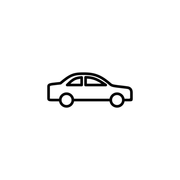 Векторная Иллюстрация Значка Автомобиля Знак Машины Символ Маленький Седан — стоковый вектор
