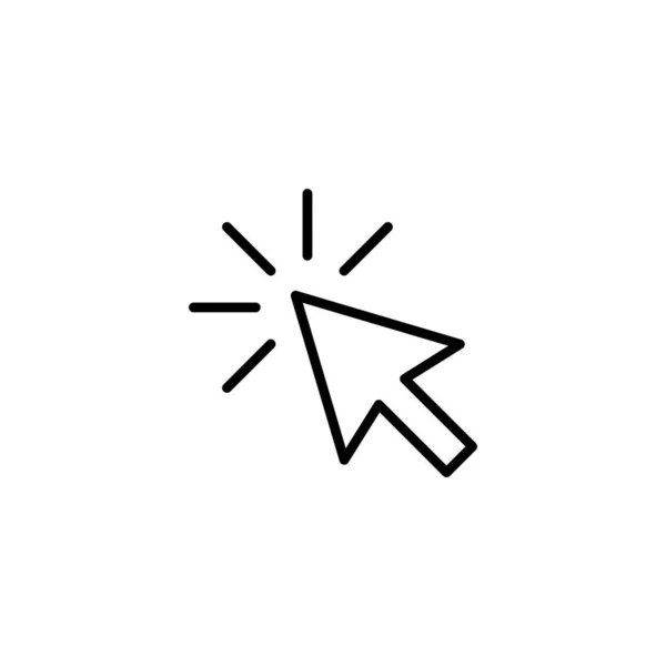 Щелкните Значок Векторной Иллюстрации Указатель Стрелки Знак Символ Значок Курсора — стоковый вектор