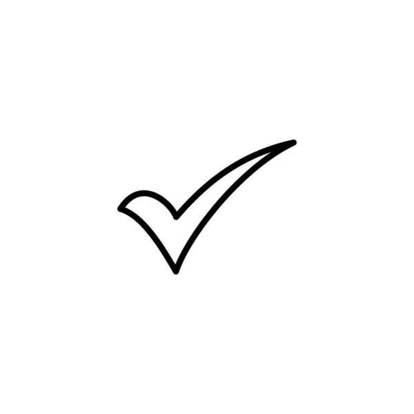 Check Mark Icon Vector Illustration Tick Mark Sign Symbol — Stock Vector