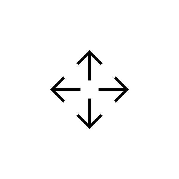 Icoane Ecran Complet Ilustrație Vectorială Extindeți Semnul Simbolul Ecranului Complet — Vector de stoc