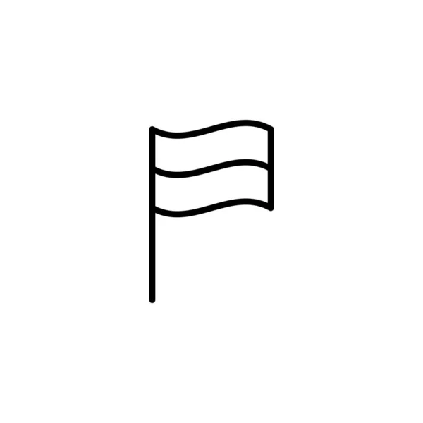 Векторная Иллюстрация Значка Флага Карта Местоположения Gps Символ Метки Местоположения — стоковый вектор