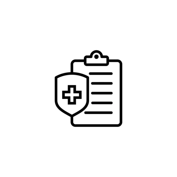 Ιατρική Απεικόνιση Διάνυσμα Εικονίδιο Ασφάλισης Σήμα Και Σύμβολο Ασφάλισης Υγείας — Διανυσματικό Αρχείο