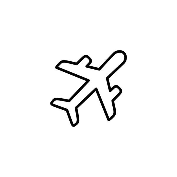 Vlakke Pictogram Vector Illustratie Vliegtuig Teken Symbool Vluchttransportsymbool Reisbord Vliegtuig — Stockvector