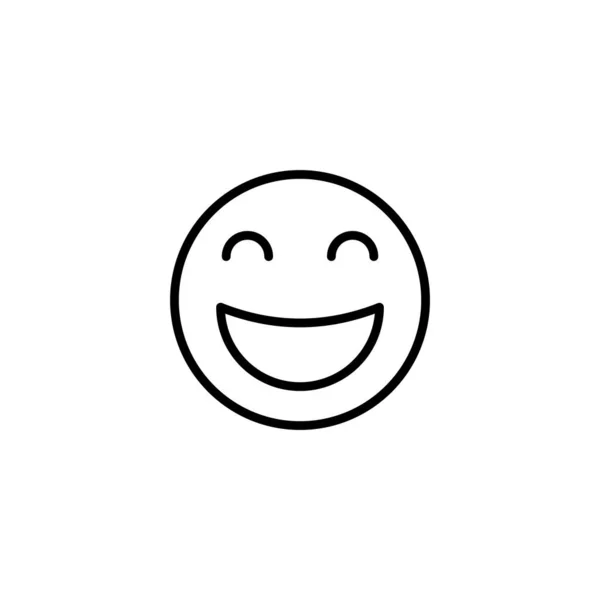 Smile Icon Vektor Illustration Smile Emoticon Symbol Feedback Zeichen Und — Stockvektor
