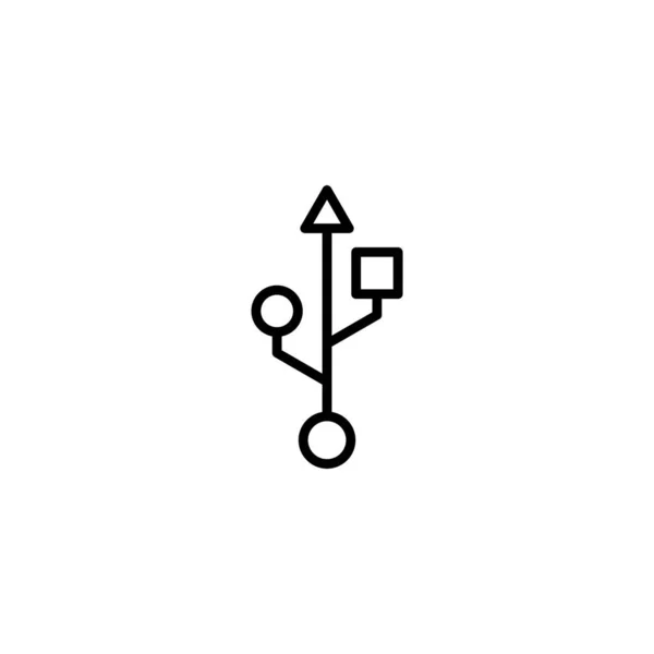 Usb Icon Vektor Illustration Flash Disk Zeichen Und Symbol Flash — Stockvektor