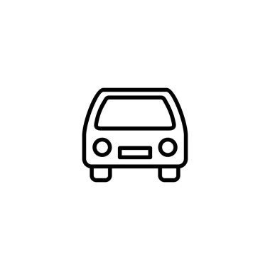 Araba ikonu vektör illüstrasyonu. Araba işareti ve sembol. küçük sedan