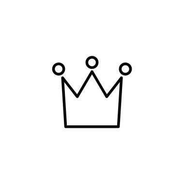 Crown ikon vektör illüstrasyonu. taç işareti ve sembol
