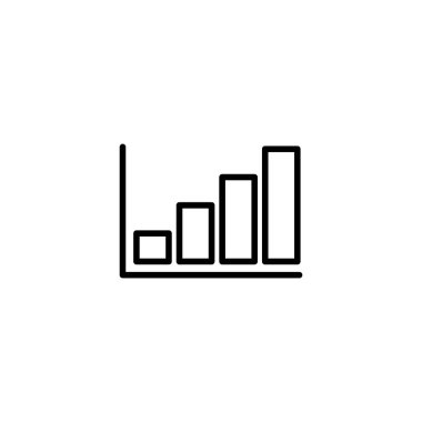 Grafik Simgesi vektör illüstrasyonu büyüyor. Çizelge ve sembol. diyagram simgesi