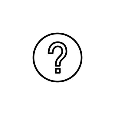 Soru ikonu vektör illüstrasyonu. soru işareti ve sembol