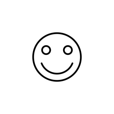 Gülümse ikon vektör illüstrasyonu. Gülümseme simgesi. Geribildirim işareti ve sembol