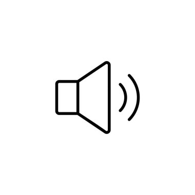 Sözcü simgesi vektör illüstrasyonu. Ses düzeyi ve sembol. Hoparlör ikonu. ses sembolü