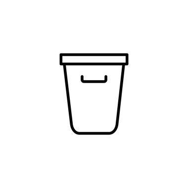 Çöp ikonu vektör illüstrasyonu. Çöp kutusu simgesi. İşareti ve sembolü sil.